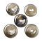 Natural Grey Agate Pendants, Donut/Pi Disc Charms, 50x6.5~7.5mm, Hole: 10mm