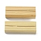 Wood Business Cards Display Frame, Rectangle, Wheat, 7x2.5x1.7cm
