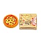 Mini Resin Pizza, Imitation Food, with Paper Boxes, Dollhouse Decorations, Orange, 35x35x7mm