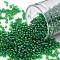 TOHO Round Seed Beads, Japanese Seed Beads, (167B) Transparent AB Grass Green, 11/0, 2.2mm, Hole: 0.8mm, about 1110pcs/bottle, 10g/bottle