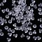 Plastic Ear Nuts, Earring Backs, Clear, 4x4mm, Hole: 1mm, about 500pcs/box