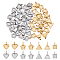 56Pcs 7 Style 304 Stainless Steel Pendant Cabochon Settings, with Plain Edge Bezel Cups, Mixed Shape, Mixed Color,  4pcs/color, 2 colors/style, 8pcs/style