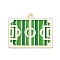 Alloy Enamel Pendants, Golden, Football, 24.5x30x1.2mm, Hole: 1.7mm