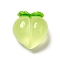 Luminous Translucent Resin Cabochons, Peach, Light Green, 17.5x16x12.5mm