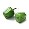 Mini Foam Imitation Bell Pepper, Simulation Vegetable, for Dollhouse Accessories Pretending Prop Decorations, Green, 27x28x50mm, 20pcs/bag