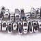 Electroplated Non-magnetic Synthetic Hematite Beads Strands, Nuggets, Platinum Plated, 4~6x5~12x3mm, Hole: 0.7mm, about 100pcs/strand, 15.7 inch(40cm)