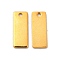 201 Stainless Steel Charms, Rectangle Charm, Real 18K Gold Plated, 13x5x0.5mm, Hole: 1.2mm