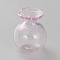 Glass Vase Mini Model, Micro Landscape Dollhouse Accessories, Pretending Prop Decorations, Pink, 21x26.5mm