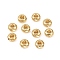 Corrugated Column Brass Beads, Rack Plating, Long-Lasting Plated, Cadmium Free & Lead Free, Real 18K Gold Plated, 4x2mm, Hole: 1.2mm