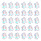 100Pcs Electroplate Transparent Glass Beads, Faceted, Nuggets, with Glitter Powder, Clear AB, 16x12x7mm, Hole: 1.2mm