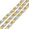 Ion Plating(IP) 304 Stainless Steel Lumachina Chains, Unwelded, with Spool, Golden & Stainless Steel Color, 7x3x1mm