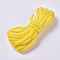 7 Strand Core Polyester Cords Rope, Solid Color, Yellow, 4mm, about 3m/bundle