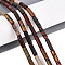 Natural Polychrome Jasper/Picasso Stone/Picasso Jasper Beads Strands, Column, 5~13x4mm, Hole: 1mm, about 29~30pcs/strand, 14.96~15.16''(38~38.5cm)