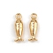 Brass Pendants, Fish Charms, Real 18K Gold Plated, 15x4.5x3.5mm, Hole: 1.6mm