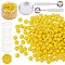 Sealing Wax Particles Kits for Retro Seal Stamp, with Stainless Steel Spoon, Candle, Plastic Empty Containers, Gold, 9mm, 200pcs