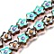 Electroplated Transparent Glass Beads Strands, Star, Colorful, 10.5x11x4mm, Hole: 0.6mm, about 39pcs/strand, 15.75''(40cm)