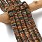 Natural Polychrome Jasper/Picasso Stone/Picasso Jasper Beads Strands, Disc, Heishi Beads, 8x1~1.5mm, Hole: 1.2mm, about 304pcs/strand, 15.16''(38.5cm)