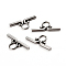 Tarnish Resistant 304 Stainless Steel Toggle Clasps Parts, Bar, Stainless Steel Color, 22x10x2mm, Hole: 5x4mm