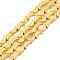 Electroplated Synthetic Non-magnetic Hematite Beads Strands, Crescent Moon, Golden Plated, 8.5x5x2.5mm, Hole: 0.8mm, about 56pcs/strand, 16.22 inch(41.2cm)