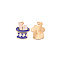 Zinc Alloy Enamel Pendants, Rabbit Bit, Rabbit with Hat, Light Gold, 24x18.5x1.5mm, Hole: 1.5mm