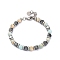 Synthetic Shoushan Stone & Synthetic Hematite Round Beaded Bracelet, 8-1/4 inch(21cm)