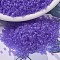 MIYUKI Delica Beads, Cylinder, Japanese Seed Beads, 11/0, (DB0783) Dyed Semi-Frosted Transparent Purple, 1.3x1.6mm, Hole: 0.8mm, about 20000pcs/bag, 100g/bag
