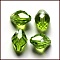 Imitation Austrian Crystal Beads, Grade AAA, K9 Glass, Faceted, Bicone, Yellow Green, 6x9.5mm, Hole: 0.7~0.9mm