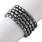 Electroplate Beads Strands, Oval, Black, 4.5x3mm, Hole: 0.8mm, about 94~99pcs/strand, 16.93~18.11''(43~46cm)