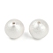 Compressed Cotton Pearl Beads, Eco-Friendly, Round, White, 10~11mm, Hole: 1.4mm