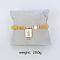 Bohemian Style Brass Rectangle Charm Bracelets, Round Beads Stretch Bracelets for Women, with Pearl and Enamel, Golden, Virgin, Inner Diameter: 2-3/8 inch(6cm)