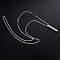 Fashionable Stainless Steel Rectangle Pendant Necklaces for Women's Daily Wear, Stainless Steel Color