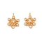 925 Silver Pave Clear Cubic Zirconia Snowflake Charms, with 925 Stamp, Real 18K Gold Plated, 11x8x2.5mm, Hole: 1.2mm