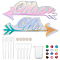 Mrs & Mr Doorplate Silicone Molds Kits, for DIY Plate Hanging Tags Crafts Making, with Plastic Pipettes, Nail Art Sequins, Latex Finger Cots, Plastic Measuring Cup, Mixed Color, 358x94x10.5mm