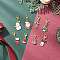 Christmas Alloy Enamel Pendant Decorations, with Zinc Alloy Lobster Claw Clasps, Mixed Shapes, 25.5~36.5mm