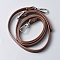 Adjustable PU Leather Bag Straps, with Zinc Alloy Swivel Clasps, Bag Replacement Accessories, Platinum, Camel, 1060~1230x12mm