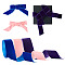 3 Colors Single Face Velvet Ribbons, for Gift Wrapping, Bowknot Making, Mixed Color, 1-5/8 inch(40mm)