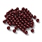Plastic Imitation Pearl Beads, Round, Dark Red, 6x5.5mm, Hole: 1.4mm