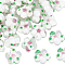 40Pcs Handmade Lampwork Beads, Bumpy, Flower, White, 13.5~14x14.5~15x7~8mm, Hole: 1.4mm