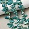 Natural Amazonite Beads Strands, Nuggets, Top Drilled, with Seed Beads, 10~28x4~12x4~8mm, Hole: 0.9mm, about 42~56pcs/strand, 15.16''~15.55''(38.5~39.5cm)
