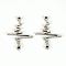 Non-Tarnish 201 Stainless Steel Links Connectors, Laser Cut, Heartbeat, Stainless Steel Color, 19x26.5x1mm, Hole: 1.2mm