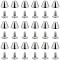 30Pcs Alloy Cone Rivets, with Screws, for Purse Handbag Shoes Punk Rock Leather Craft Clothes Belt, Platinum, 5x10.5x8mm