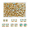 780Pcs 6 Style Sew on Rhinestone, Glass Rhinestone, with Platinum Iron Prong Settings, 4-holes, Garments Accessories, Round, Crystal AB, 3~8x3~8mm