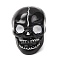 Resin Skull Ornaments for DIY Decorations, Halloween Crafts, Black, 39.5x36x41mm