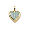 304 Stainless Steel Locket Pendants, Ion Plating(IP), Heart with Pattern Charms, Light Sky Blue, 25x22.5x5.5mm, Hole: 8x4mm, Inner Diameter: 16.5x16.5mm