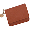 1Pc PU Imitation Leather Wallets, with Alloy Findings, Rectangle, Golden, Saddle Brown, 94x114x30mm