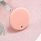 Resin Stud Earring Findings, with Iron Earring Pin, Flat Round, Pink, 15mm
