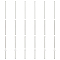 120Pcs 4 Size 304 Stainless Steel Pendants, Bar, Stainless Steel Color, 30pcs/size