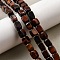 Natural Tiger Eye Beads Strands, Dyed, Cuboid, Brown, 7.5~9.5x6~7x6~7mm, Hole: 1.2mm, about 44pcs/strand, 14.96~15.35''(38~39cm)