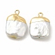 Colgantes de perlas keshi naturales barrocas PEAR-P004-18KCG-3