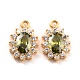 Real 18K Gold Plated Brass Micro Pave Cubic Zirconia Charms ZIRC-Z023-04B-NR-2